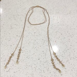 Stella & Dot gold layered, adjustable necklace